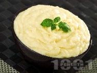 Рецепта Пюре от карфиол и картофи с мляко и течна готварска сметана (гарнитура)